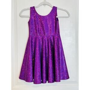 Fi & Me Designer Boutique California Twirl Girls Dress Purple Shimmer Mermaid 7